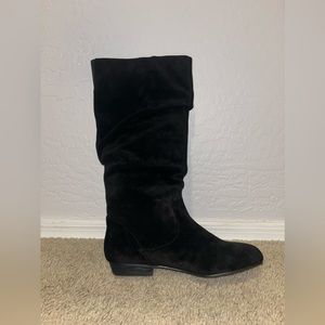 Never worn black suade boots